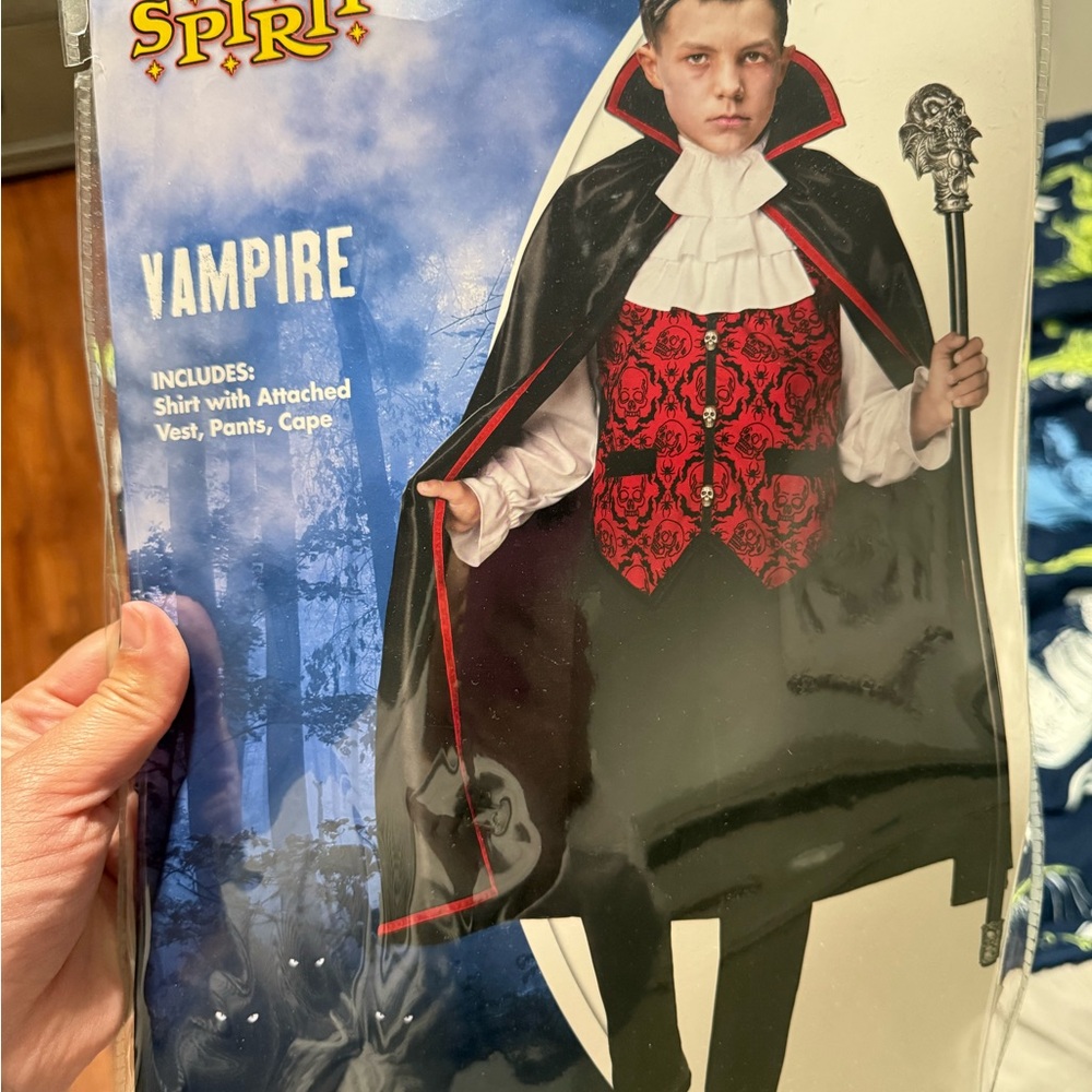Spirit Vampire Kids Costume - Black, Red, and White